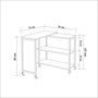 Hanah Home Mesa Auxiliar Industrial Tablero Melamina Pino Atlántico y Negro 70x63x76 cm